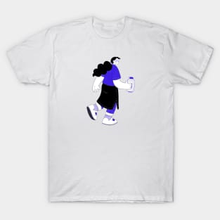 Walk Everwhere: ultramarine purple T-Shirt